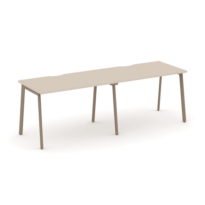 Мебель для персонала ESTETICA ES.RS-2.2.VP Раб.станц.2 места с вырезом на плоскоовал.трубе