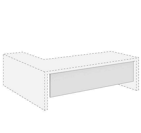 Кабинет премиум класса Kyo KYO Передняя панель L218 (цвет белый глянец)