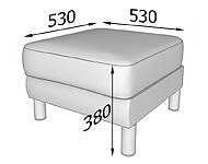 Диван для офиса Эволюшн EVO-p Пуф (Экокожа Ecotex)