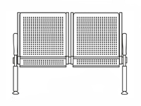 Кресло Флайт 2П(мод.МС0/1) 2-х местная секция